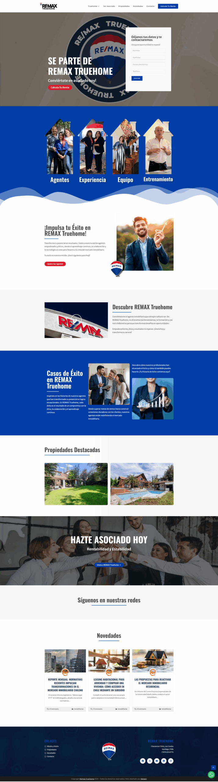 Diseño Web Profesional Remax Truehome