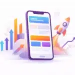 Ilustración de diseño web Mobile First pensado para celulares y experiencia de usuario